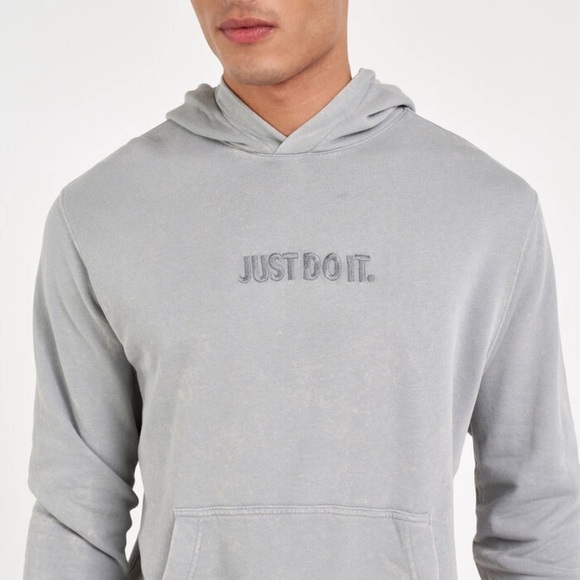 Nike Just Do It JDI Pullover Hoodie Sweater Gray XS - Picture 1 of 7